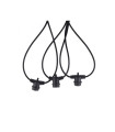 STRING-10 GARLAND WITH 10M CABLE & 10xE27 BASES IP44 BLACK 7300170 VITO
