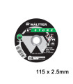 Δίσκος Κοπής Δομικών Υλικών WALTTER 115x2.5mm