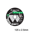 Δίσκος Κοπής Δομικών Υλικών WALTTER 125x2.5mm