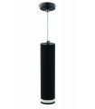 PENDANT SPOT LIGHT GU10 MONOPHASE BLACK WITH TRANSPARENT RING LUMO P Φ55x200mm 2102300 VITO
